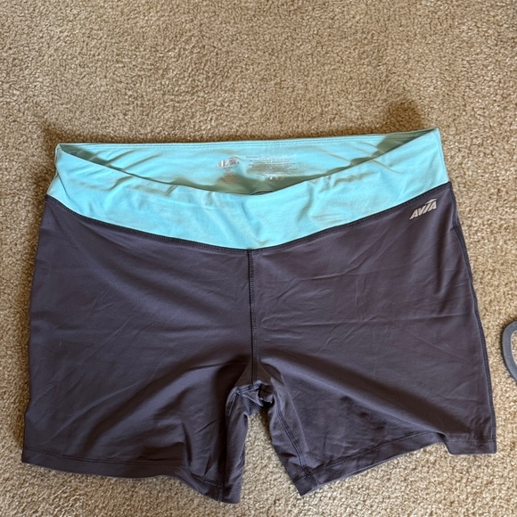 Avia Pants - Avia Women's Athletic Shorts in grey and Light teal